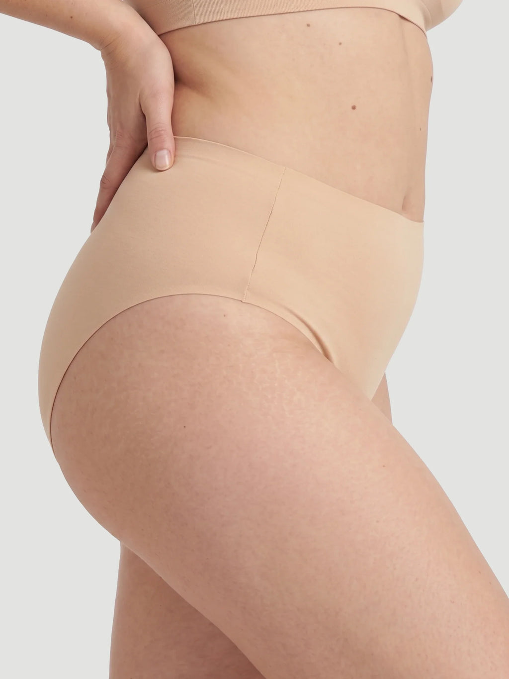 High Waist Seamless Bonded Brief Underwear