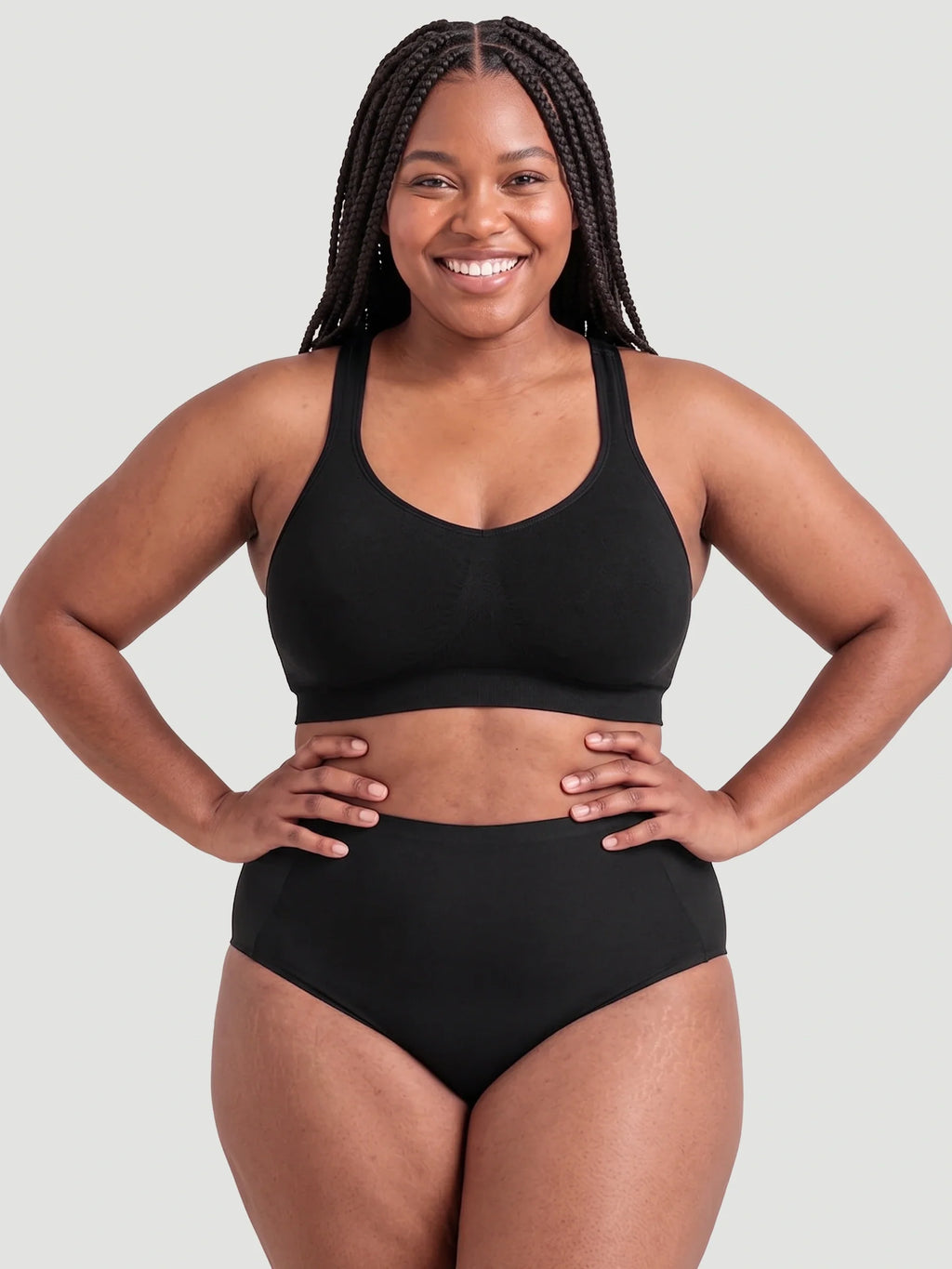High Waist Seamless Bonded Brief Underwear