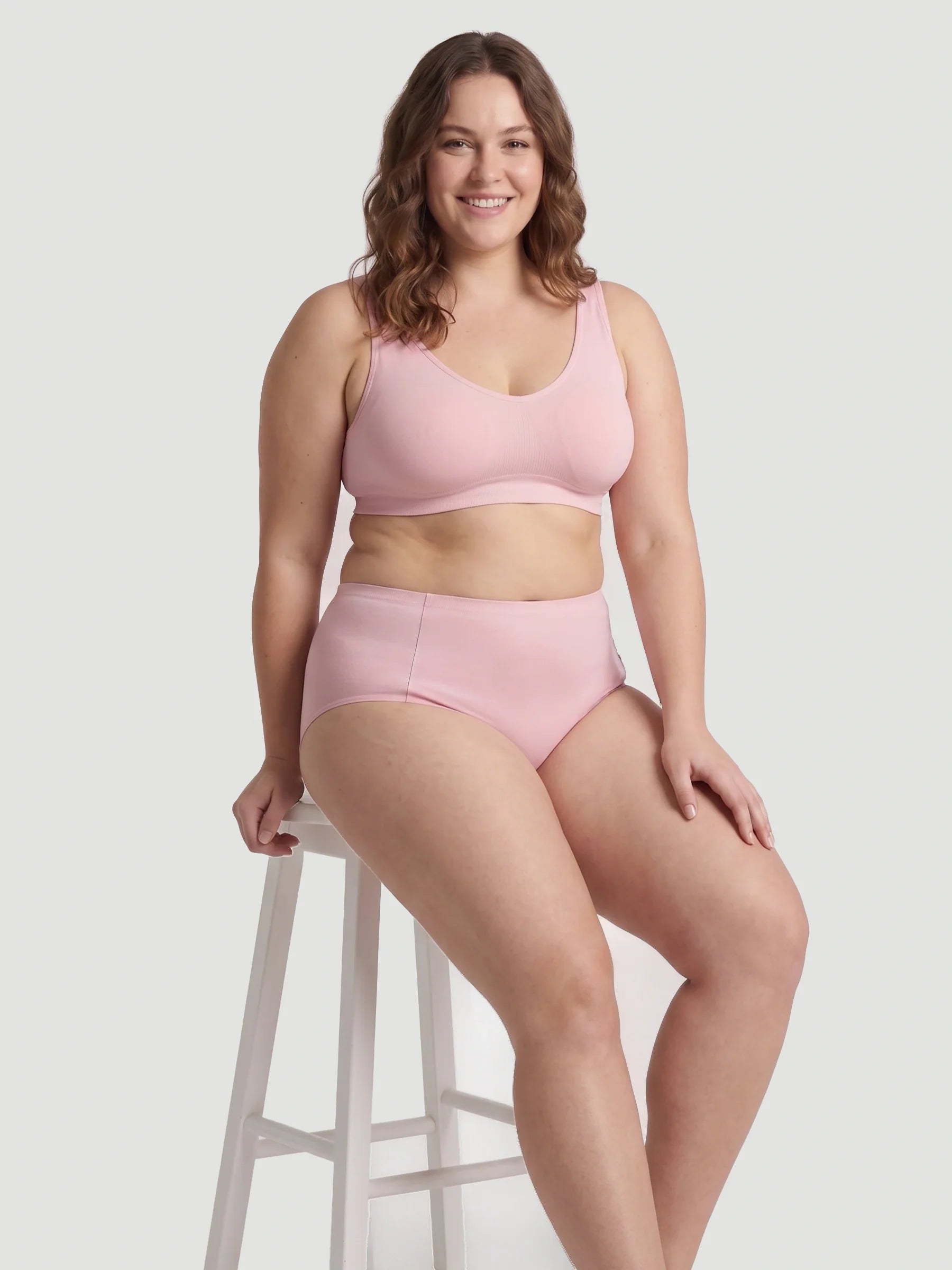 High Waist Seamless Bonded Brief Underwear