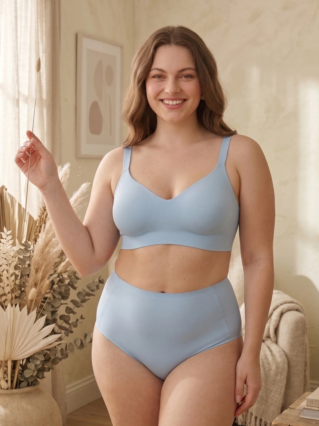 High Waist Seamless Bonded Brief Underwear