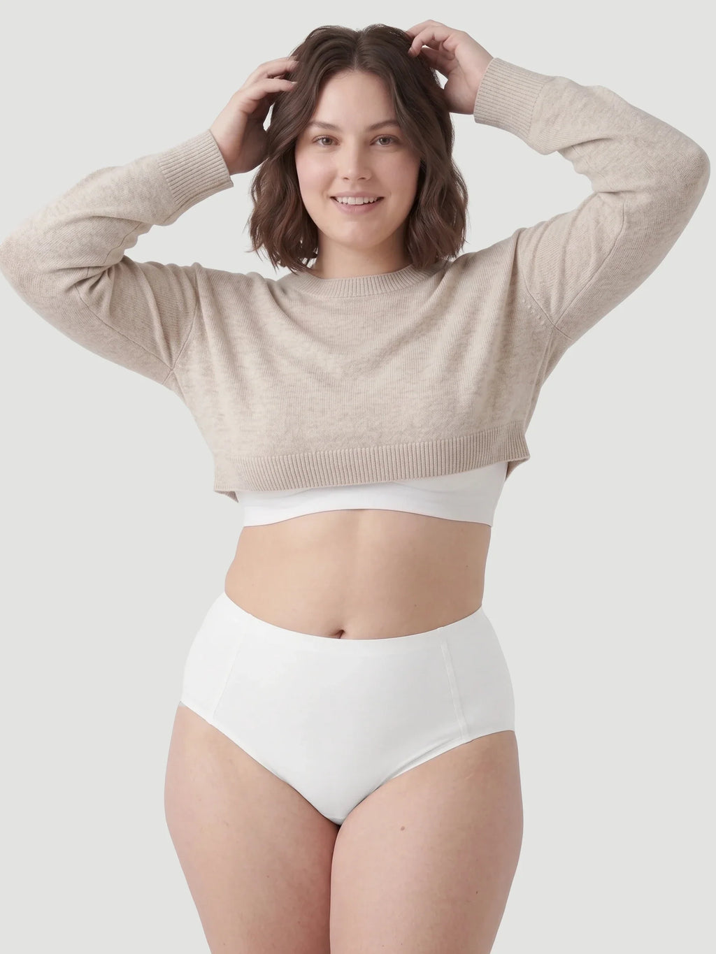 High Waist Seamless Bonded Brief Underwear