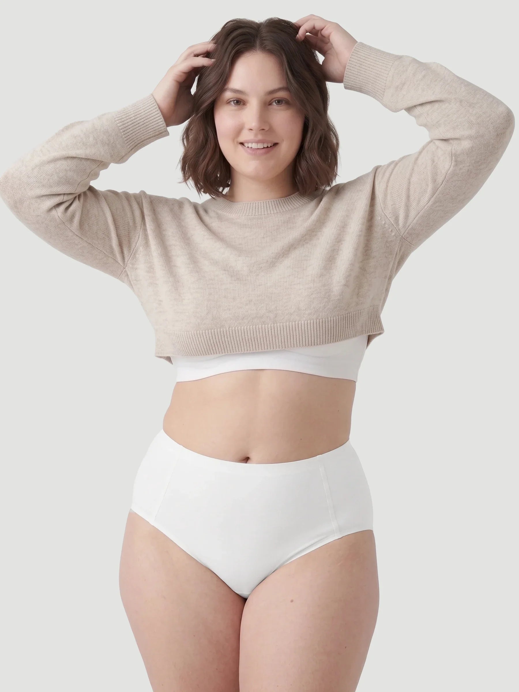 High Waist Seamless Bonded Brief Underwear