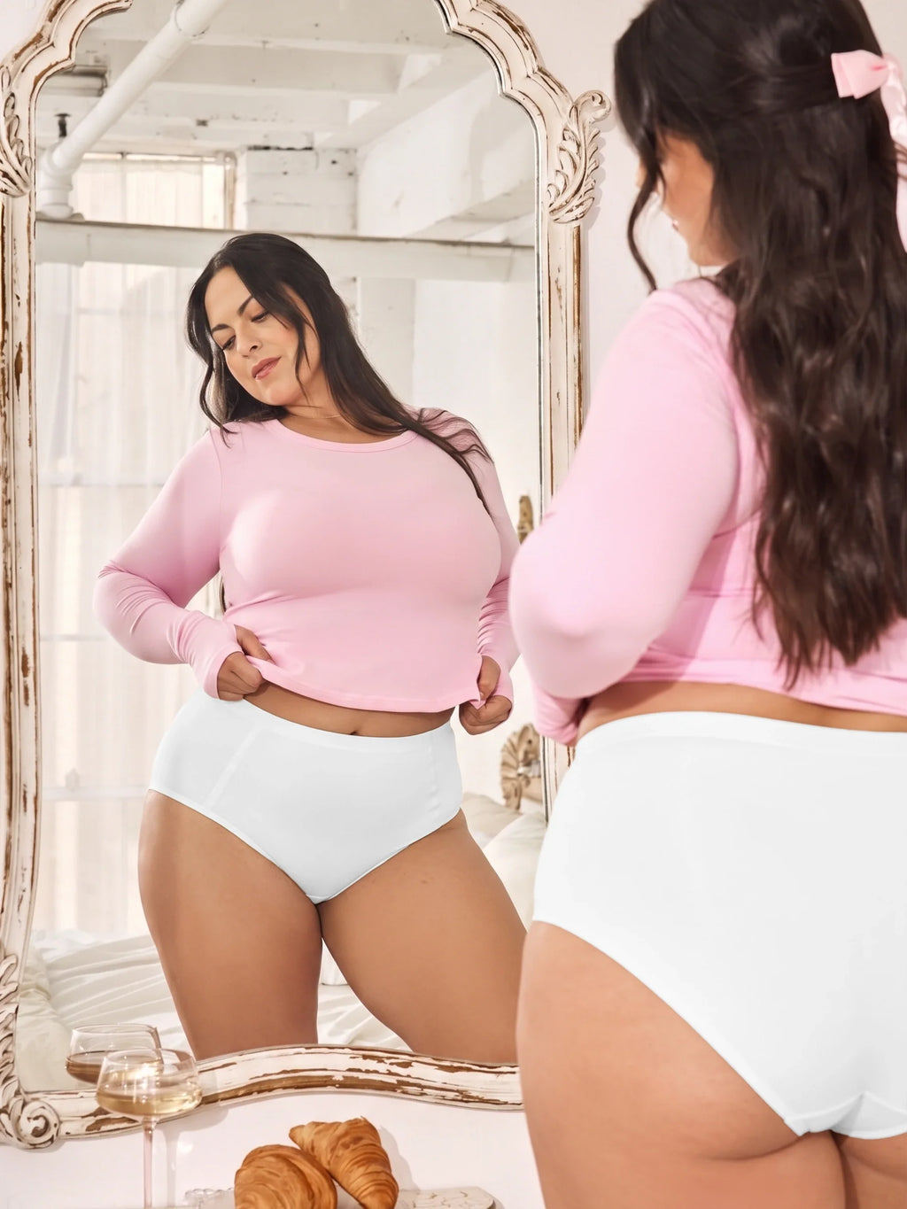 High Waist Seamless Bonded Brief Underwear