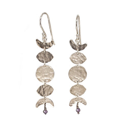 Moon Phase Earrings in Sterling Silver
