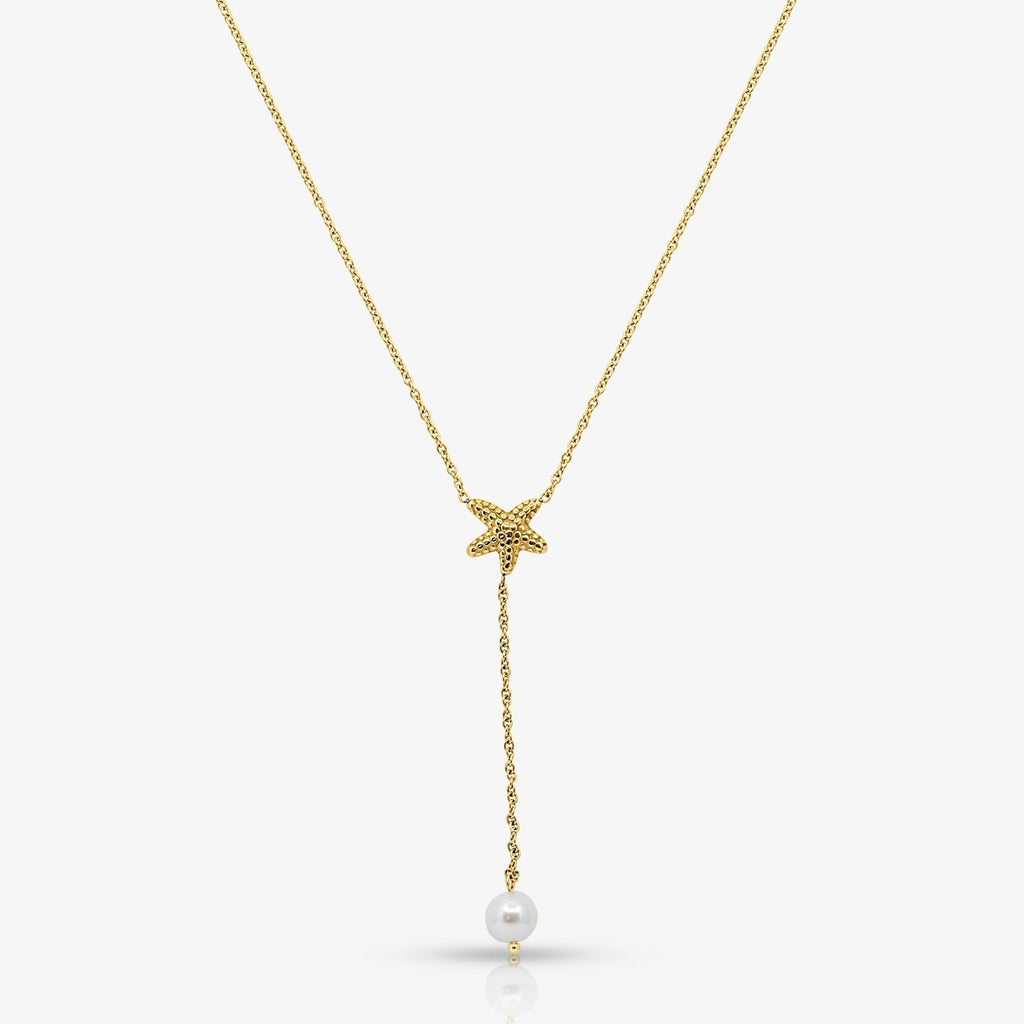 Pearly Sea Lariat Necklace