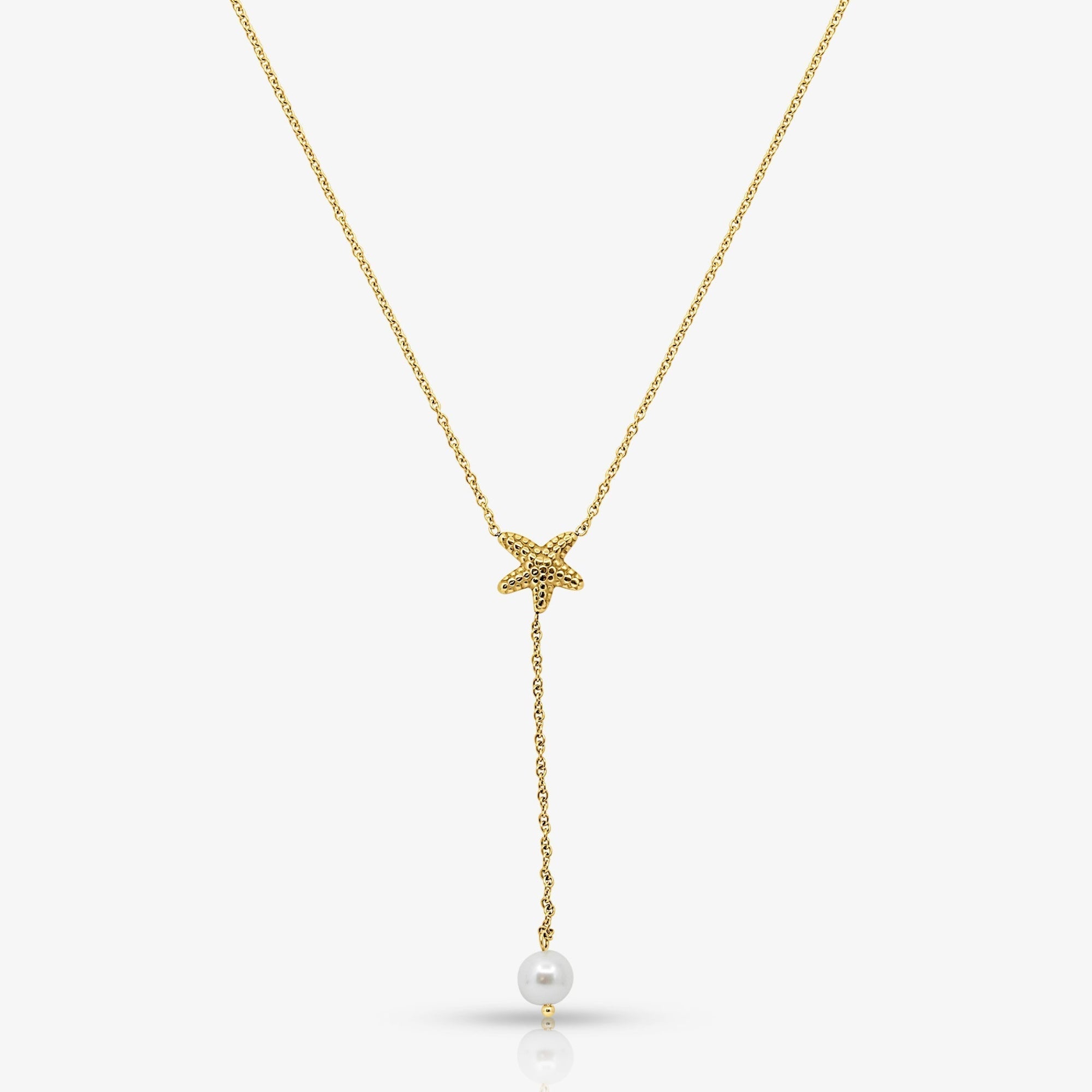 Pearly Sea Lariat Necklace