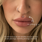 Petite Star Threadless Labret Titanium Flat Back Earring