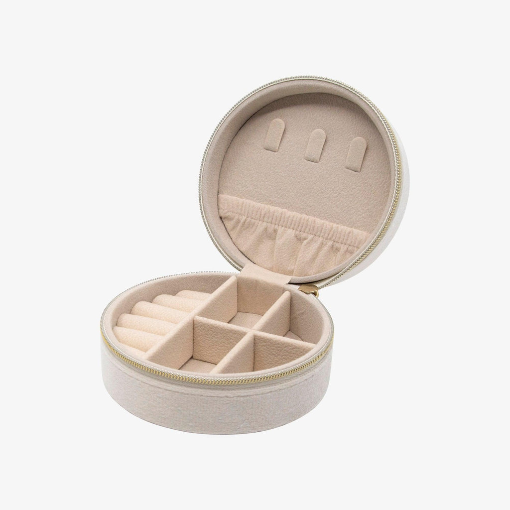 Round Velvet Travel Jewelry Case